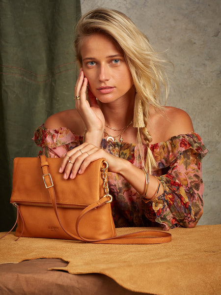 Camille Backpack in Brandy