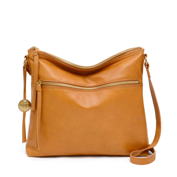 Margot New York Women's Crossbody Brown Leather Bag
