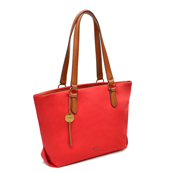 Extra Large RED LEATHER Tote Bag Red Leather Purse Red 