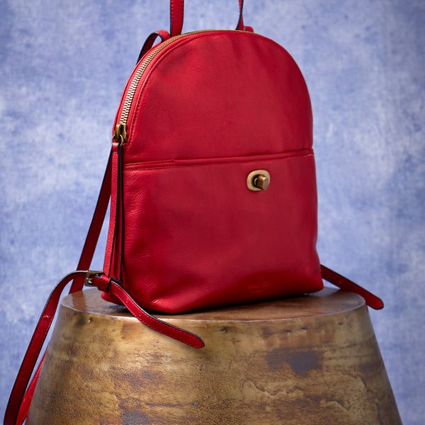 margot, Bags, Margot New York Brandy Brown Leather Backpack