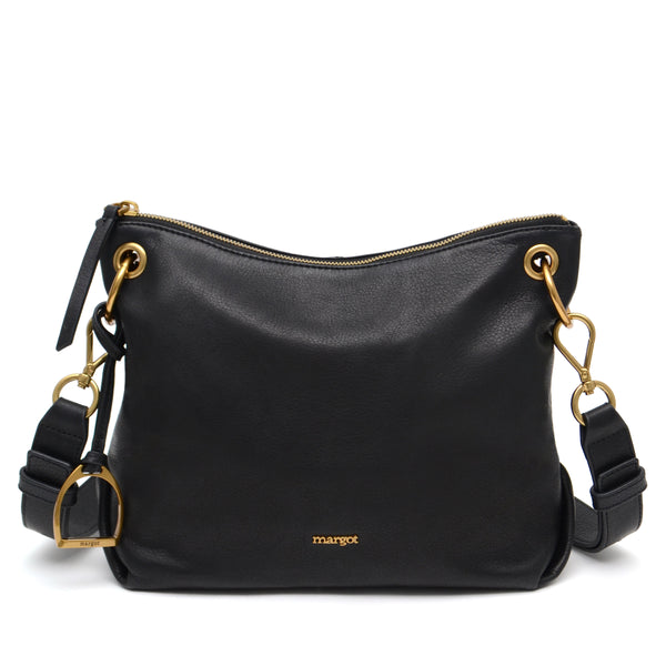 Margot new york crossbody jeanne leather black  Leather handbags  crossbody, Black leather crossbody bag, Black cross body bag