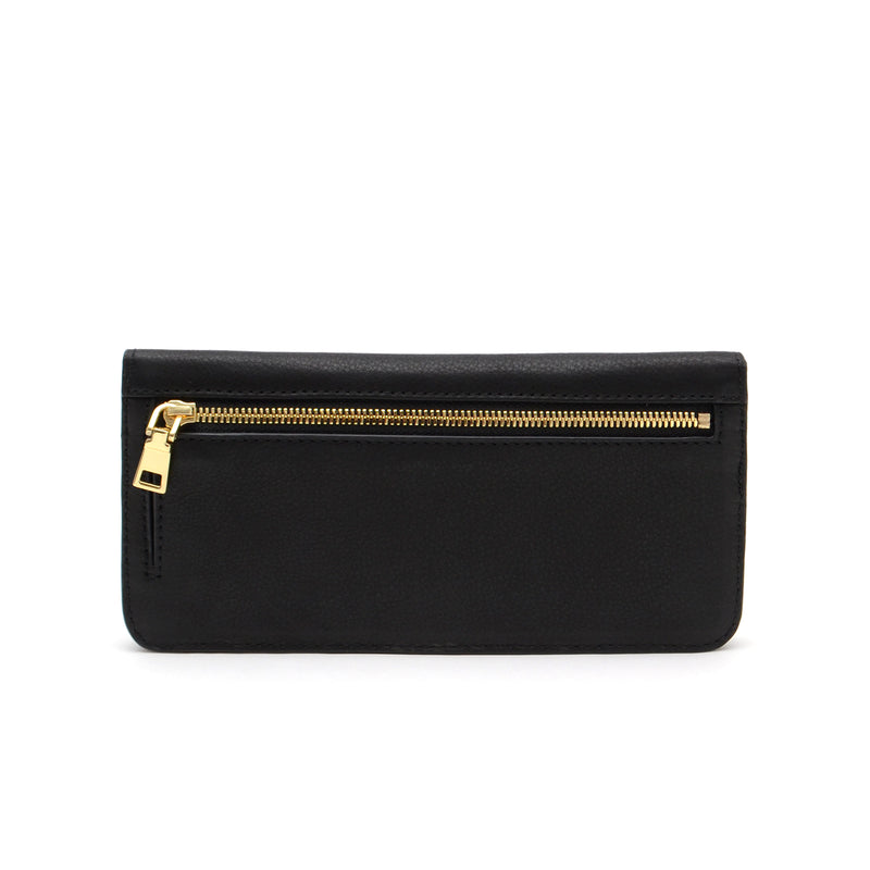 Dara Long Sleek Wallet is Black