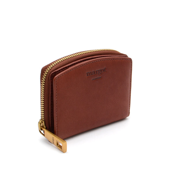 Gina Compact Wallet in Brandy