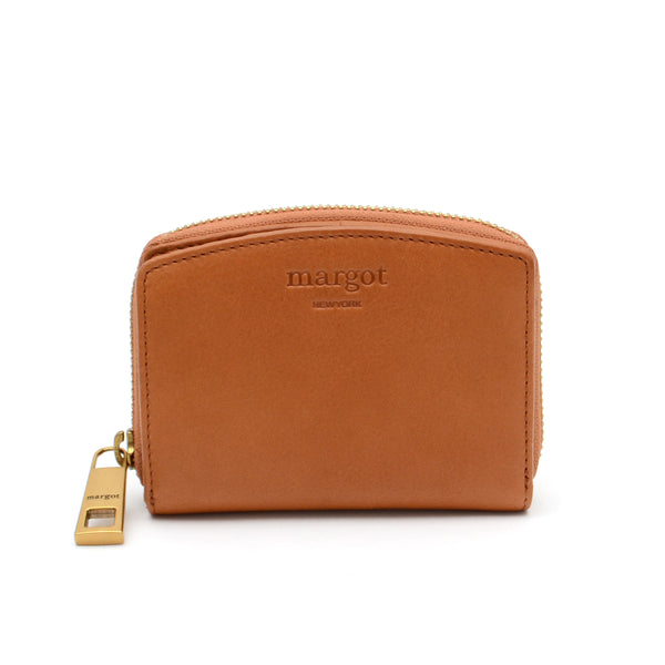 Gina Compact Wallet in Cognac