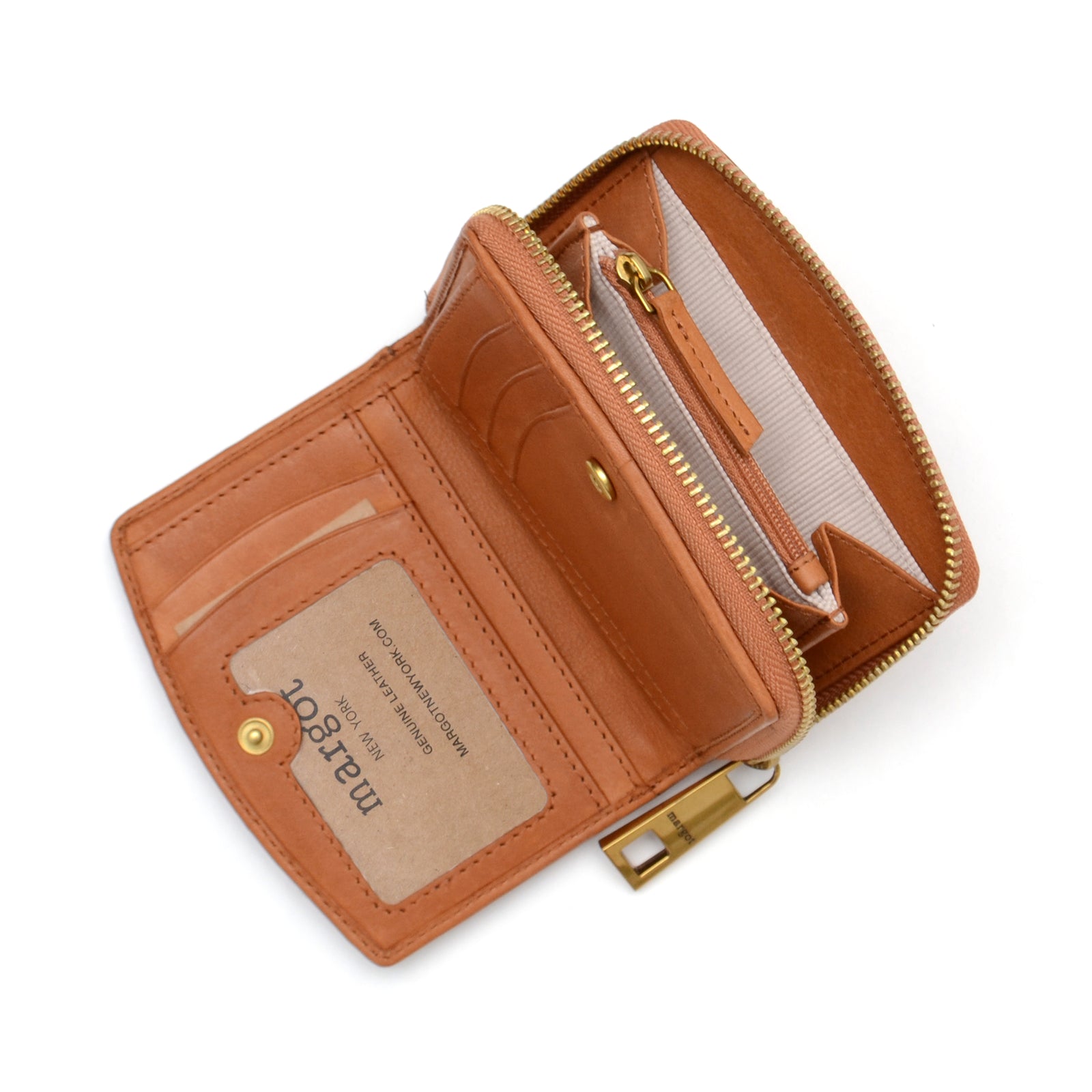 Gina Compact Wallet in Cognac – Margot New York