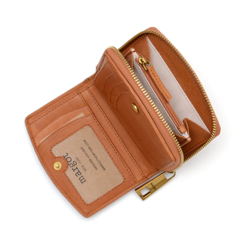 Gina Compact Wallet in Cognac