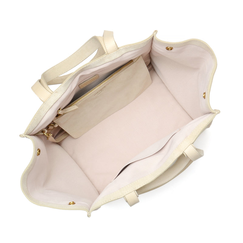 Jamee Double Handle Tote in Beige