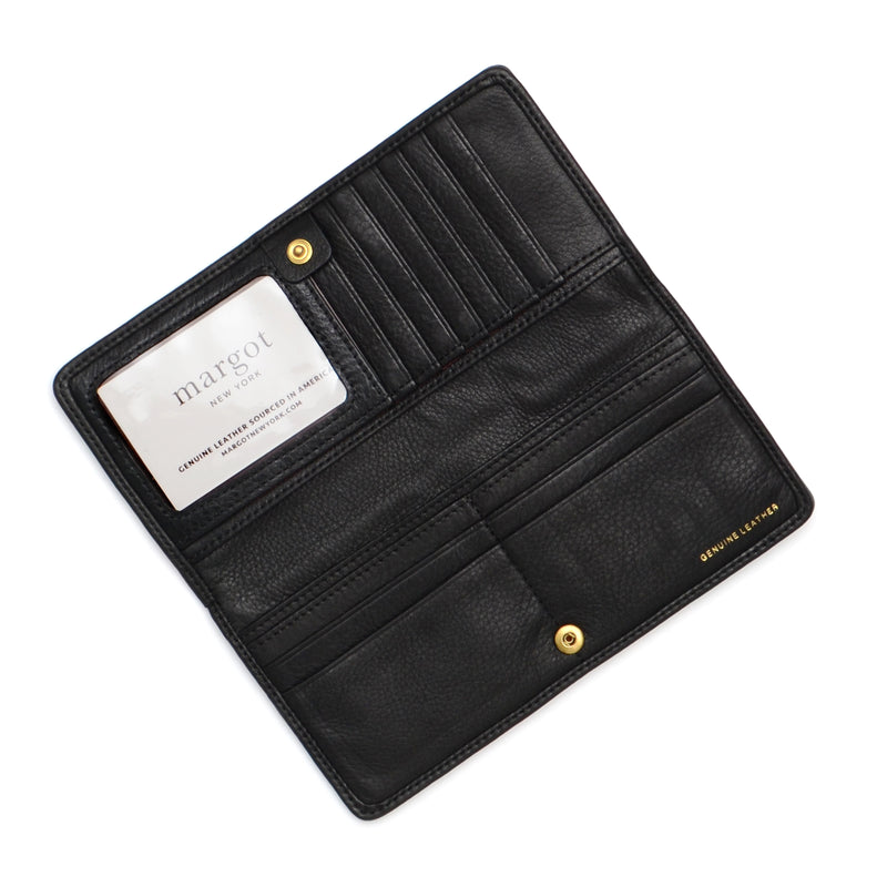 Josie Long Sleek Wallet in Black