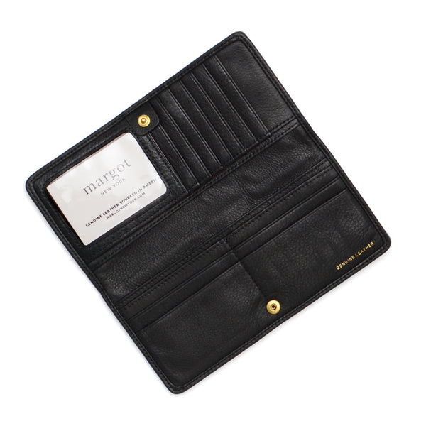 Josie Long Sleek Wallet in Black – Margot New York