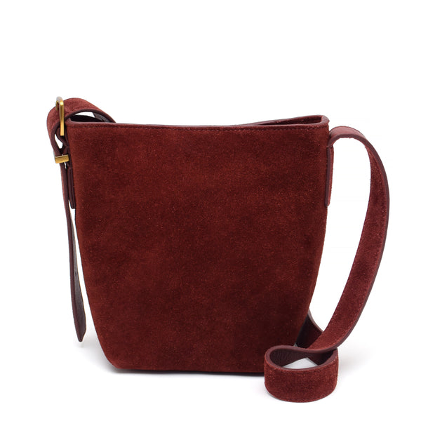 Kaye Mini Bucket in Suede Claret
