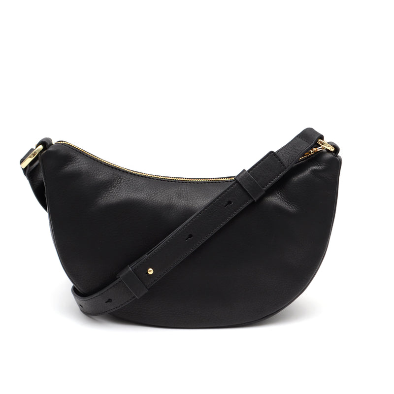 Laila Crescent Crossbody in Black