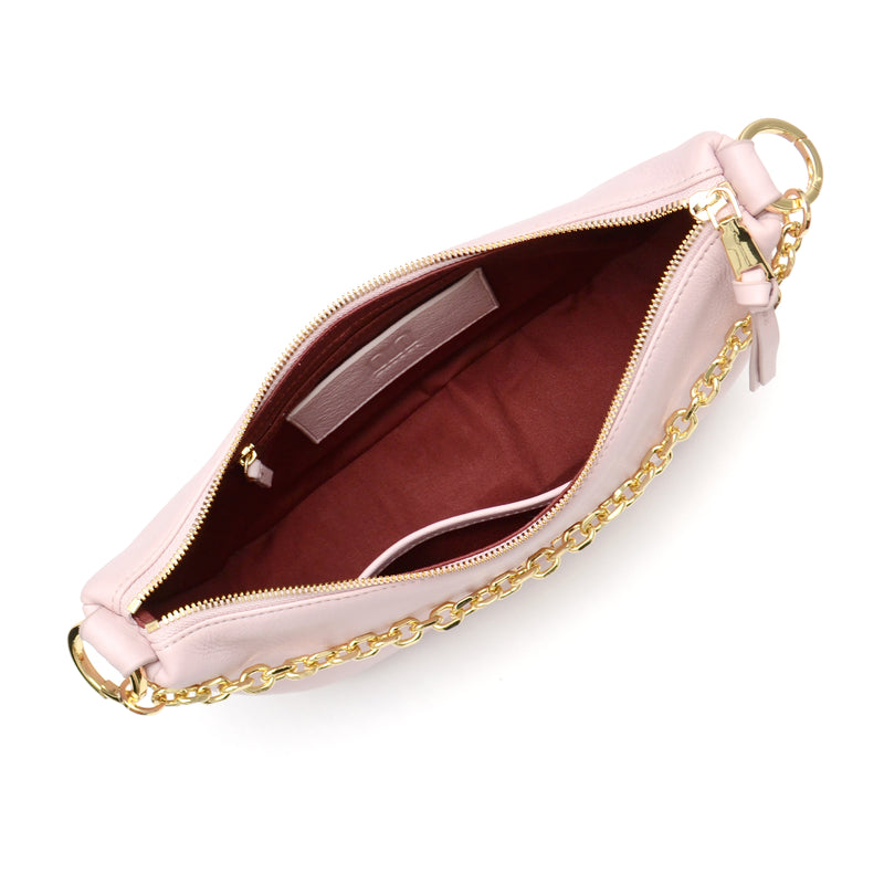 Laila Crescent Crossbody in Tea Rose