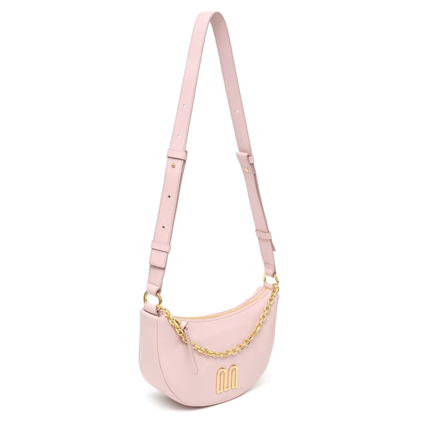 Laila Crescent Crossbody in Tea Rose