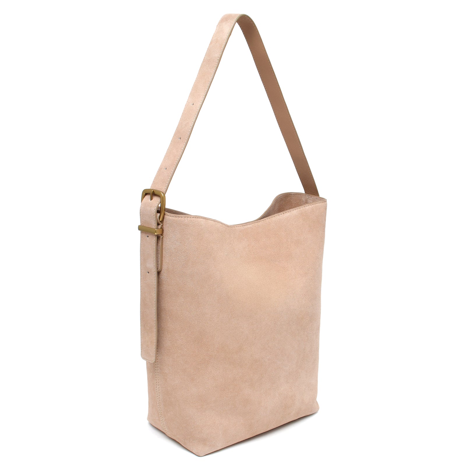 Kaye Bucket Tote in Suede Toffee – Margot New York