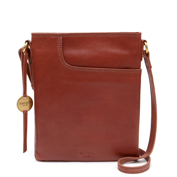 Split Pocket Crossbody in Brandy