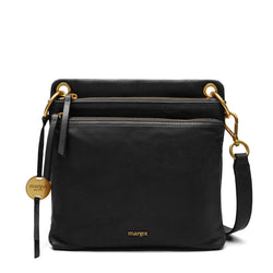 Margot New York Dark Brown leather Handbag Crossbody bag Adjustable Strap  bag