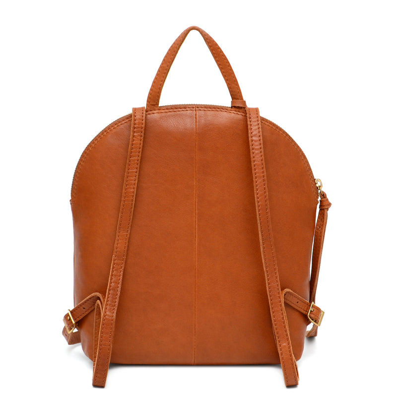 cognac faux leather backpack Camille Backpack in Cognac – Margot New York