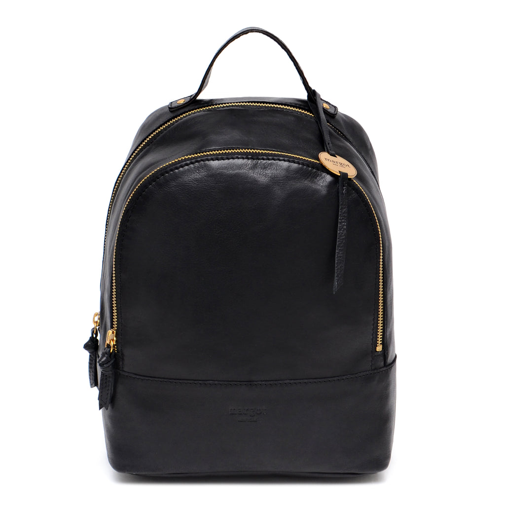 NWT Margot New York Kimmie Black Leather Backpack
