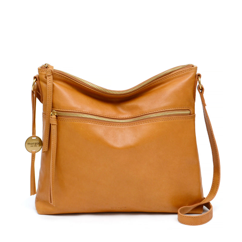 Margot New York Crossbody Bag Purse Brown Leather - Same Day Shipping!