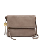 New Margot Robbie Fold over Crossbody Bag Cognac Leather Converts to Clutch